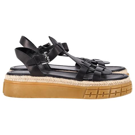 prada tyre sole sandals|Prada leather sandals.